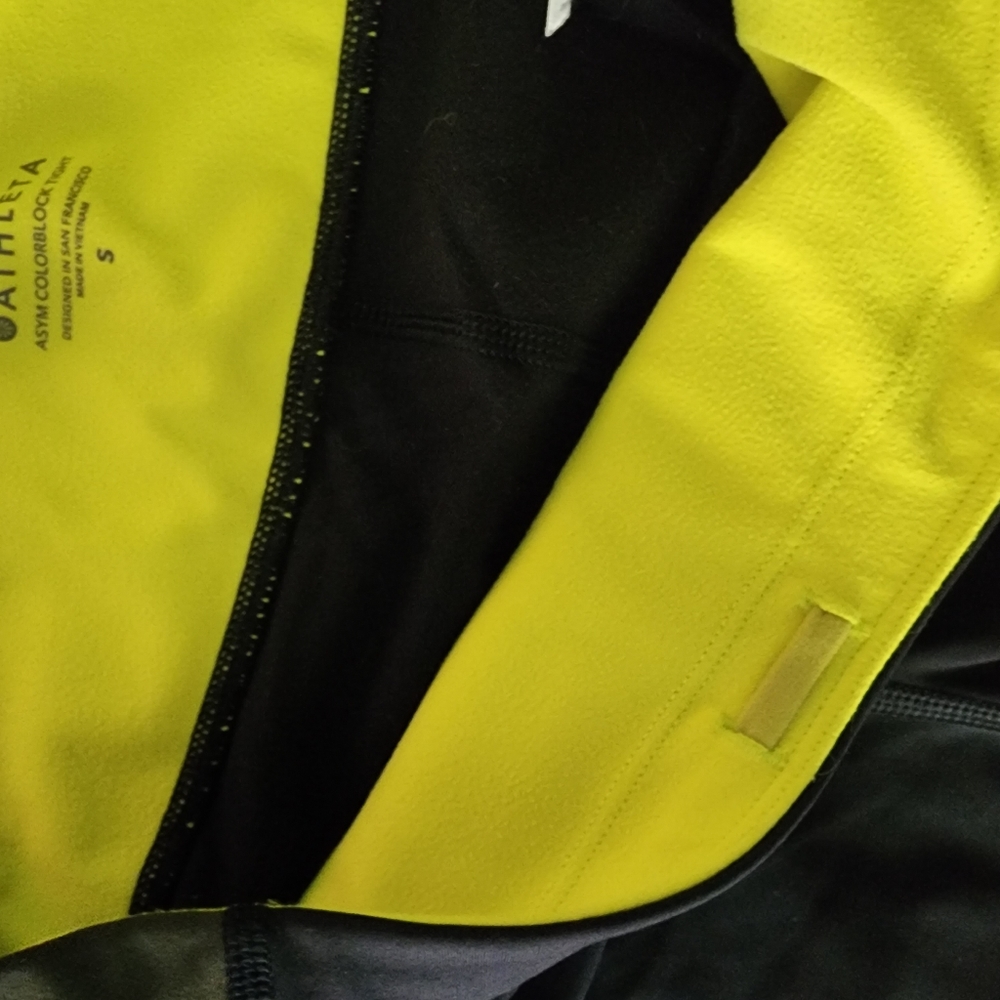 BOGO Athleta Asym Colorblock Black, Yellow, and Olive Green Tights - Picture 6 of 8